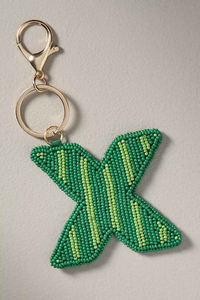 Nuevo Llavero y Colgante para Bolso con Letra W a Cuadros Rosa y Blanco, Hecho a Mano, Personalizado con Bordado de Cuentas de Semilla y Anillo de Metal Dorado, Regalos de Joyería - Product Image 3