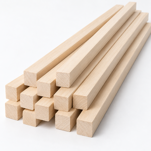 Cales carrées en tilleul personnalisables de 120 cm, fabriquées au Vietnam |   Fournitures de décoration en bois DIY de qualité supérieure - Product Image 1