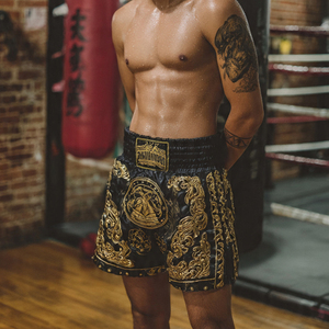 Shorts de boxe thaïlandaise imprimés MMA Muay Thai pour hommes, shorts de Muay Thai professionnels, shorts de kick-boxing - Product Image 1