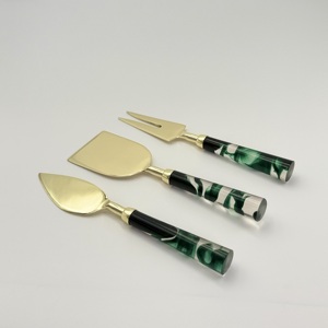 Amazing <b>Cheese</b> Slicer Round Resin Handle with Gold Plated Finish <b>Cheese</b> <b>Set</b> Stainless Steel for <b>Cheese</b> Pizza Slicer & Spreader - Product Image 6