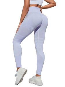 Leggings de Yoga para Mujer, Cintura Alta, Color Gris Sólido, con Efecto Push-Up, Cintura Elástica, Elásticos en Cuatro Direcciones, Sin Costuras - Product Image 5
