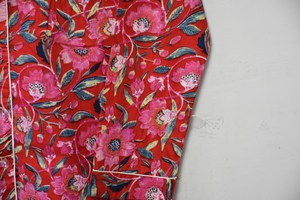 Ensemble de pyjama en coton imprimé à la main, élégant et luxueux, collection 2026, chemise classique à boutons, confortable et élastique - Product Image 5