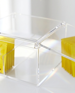 Stylish Modern Acrylic <b>Tea</b> Bag Storage Box Sleek Transparent Design for Eco-Friendly for Effortless Organization Display - Product Image 2