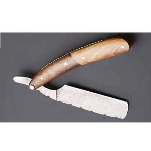 Maquinilla de Afeitar de Doble Filo de Acero de Damasco, Mango de Metal Forjado a Mano, Herramienta de Afeitado Clásica, Afeitadora Manual Profesional para Barberos - Product Image 4