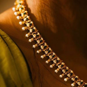 Chaîne de corps tendance Jewelemarket style temple traditionnel avec perles et pierres, idéale pour mariages et événements festifs 10575567PGR - Product Image 3