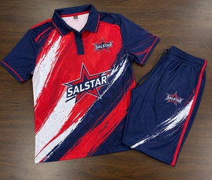Ensemble de maillot de cricket pour hommes, séchage rapide, sublimé, polo à manches courtes et pantalon, coupe classique, toutes saisons - Product Image 5