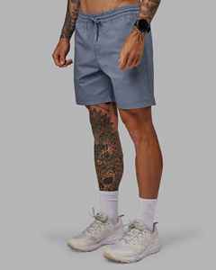 Shorts Bermuda Homme Couleur Unie Taille Mi-Haute Élastique Respirant Décontracté en Polyester Tissé avec Poches - Product Image 3