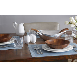 Tazón de Madera Poco Profundo para Servir, Venta al por Mayor Directo de Fábrica |   Utensilios de Cocina de Acacia Personalizados al por Mayor - Product Image 2