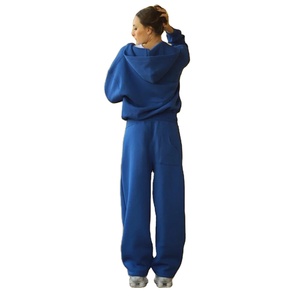 100% algodón polar pesado holgado cremallera chándal precio responsable 500GSM de gran tamaño personalizado en blanco estilo Unisex chándales hombres - Product Image 6