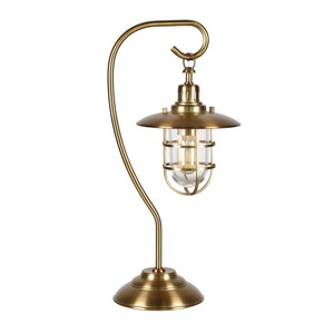 Lámpara de Mesa de Latón Macizo de Primera Calidad con Acabado Texturizado, Elegante Luz para Sala de Estar - Product Image 2