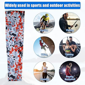 Manchons de cyclisme personnalisés écologiques sans coutures à compression, protection UV, 100 % polyester, réversibles, respirants, séchage rapide - Product Image 5