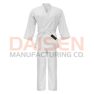 Uniforme de Taekwondo blanc pour adultes unisexe, 100% coton, durable, coupe classique, vêtements d'arts martiaux - Product Image 2