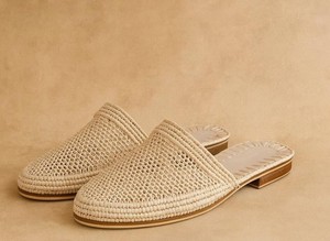 Sandalias Planas de Rafia Natural para Mujer, Hechas a Mano, Ligeras, con Aumento de Altura, Desechables - Product Image 1