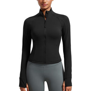 Cardigan de yoga ouvert sur le devant pour femme, coupe ample, manches longues, en Spandex et Nylon respirant, idéal pour l'entraînement et la superposition - Product Image 1