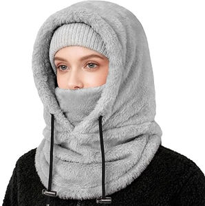 Masque facial en polaire chaud, cagoule de ski en polyester et élasthanne avec doublure polaire pour activités de plein air - Product Image 3