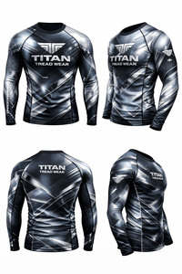 เสื้อแรชการ์ดสำหรับผู้ชายและผู้หญิง - น้ำหนักเบา ระบายอากาศได้ดี ยืดหยุ่นได้ ชุดออกกำลังกาย ป้องกันแบคทีเรีย แห้งเร็ว ป้องกันรังสียูวี แขนยาว - Product Image 6