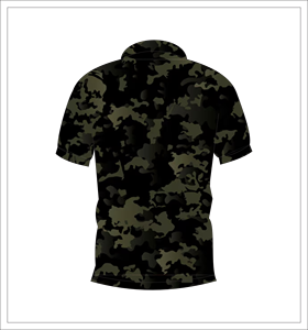 Camiseta Polo de Camuflaje Negro Oliva para Hombre, Manga Corta, Estampada, Informal, de Verano, para Golf - Product Image 2