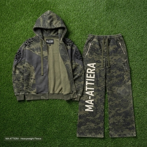 Conjunto de Sudadera con Capucha y Pantalones Cargo de Camuflaje Verde para Hombre, Ropa Deportiva Holgada, Estilo Urbano, Personalizable, OEM, ODM, Venta al Por Mayor - Product Image 5