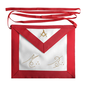 Custom 27th Degree Knight Commander of the Temple <b>Apron</b> Red <b>White</b> Black Green Laurel Embroidery Masonic Ceremonial Regalia - Product Image 2