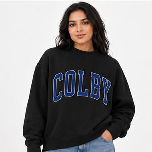 เสื้อสเวตเชิ้ตคอกลมแบบมีตัวอักษรสำหรับผู้หญิง William & Mary แบบสั่งทำขายส่ง ทรงโอเวอร์ไซส์ ผ้าฟลีซ สวมใส่สบาย สไตล์สตรีทแฟชั่น - Product Image 2
