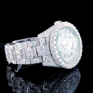 Montre mécanique en acier inoxydable de fabrication indienne, sertie de diamants, résistante à l'eau 3 ATM, idéale pour les fêtes de plage et les festivals d'été - Product Image 3
