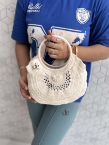 ออกแบบใหม่โครเชต์ฤดูร้อนชายหาดฟางกระเป๋าBohemian Tote Handmadeออกแบบใหม่ผู้หญิงกระเป๋าสไตล์หญ้าทะเลกระเป๋าสแควร์ - Product Image 5