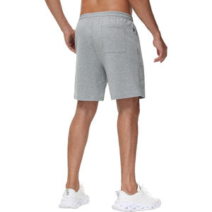 Shorts amples en molleton avec cordon de serrage et poches, bas décontractés en coton épais, 100 % coton, couleur unie, chauds et confortables pour l'hiver - Product Image 2
