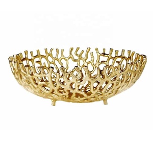 Cesta de fruta de Metal de alta calidad, cesta redonda decorativa de latón, Frutero de Metal para mesa, decoración del hogar, precio al por mayor - Product Image 5