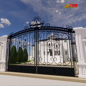 Puerta de Hierro Forjado Personalizada, Puerta Decorativa de Hierro, Puerta de Entrada de Acero para Garaje, Puerta de Seguridad para Villas de Lujo y Proyectos de Inmobiliarias - Product Image 4
