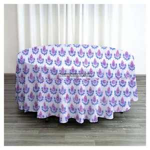 Mantel Redondo de Algodón de 300 cm para Mesa de Comedor de 10 Plazas, Tela Suave y Duradera para el Hogar, Cocina, Jardín, Eventos, Producto a Bajo Precio - Product Image 1