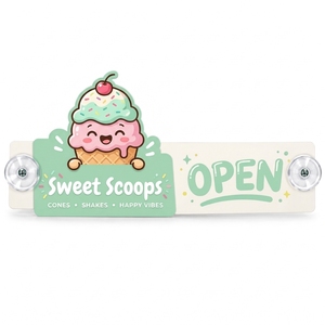 Panneau de signalisation en PVC moderne pour porte coulissante extérieure ouverte/fermée, idéal pour les locaux commerciaux, les magasins de détail, les hôtels, les bureaux et les restaurants - Product Image 6