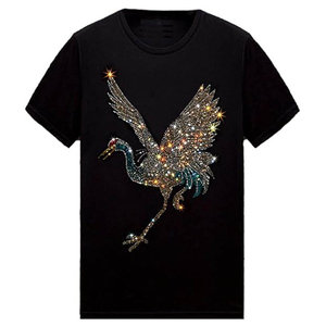 เสื้อยืดคอกลมผู้ชาย พิมพ์ลายเพชรด้านหน้า  รักษ์โลก ไซส์ใหญ่ ผ้าฝ้าย 100% - Product Image 1