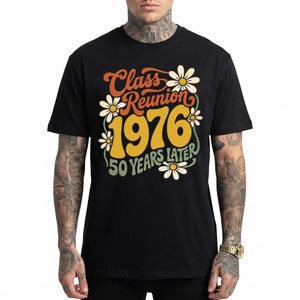Camiseta de Algodón 100% Personalizada para Reunión de Clase 1976, 50 Años Después, Conmemorativa, Venta al Por Mayor, OEM, ODM - Product Image 1