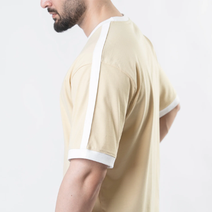Men's Quick Dry Knitted Short Sleeve <b>T</b>-<b>Shirt</b> Regular Fit Solid Color O-Neck Casual Wear 100% <b>Polyester</b> - Product Image 4