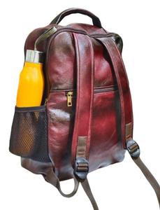 Nouveau sac à dos pour ordinateur portable en cuir pleine fleur léger et écologique, imperméable et isolé, avec fermeture éclair noire, 20-36L, pour l'extérieur - Product Image 2