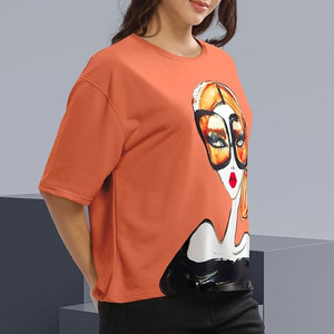 เสื้อผู้หญิงรุ่นใหม่ น้ำหนักเบา นุ่ม สบาย ระบายอากาศดี ขายดี คุณภาพสูง สวมใส่สบายๆ พิมพ์โลโก้ตามสั่ง - Product Image 4