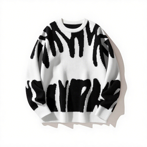 Pull à col rond pour homme, automne et hiver, nouveau pull en tricot épais et chaud, pull ample - Product Image 3