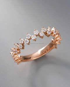 IGI/GIA Lab Grown Vintage 14K oro amarillo boda/anillo de compromiso corte redondo diamante Unisex perfecto aniversario y regalo de fiesta - Product Image 3