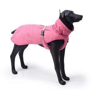 Nuovo Stile Giacca Invernale per Cani Impermeabile Calda con Imbottitura in Poliestere per Gatti XL Cappotto Rosa - Product Image 2