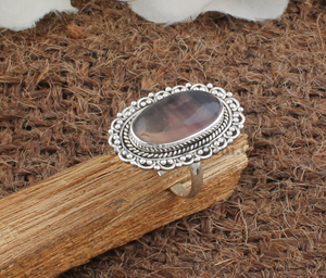 Anillo de Plata de Ley con Fluorita Natural al por Mayor, Anillo de Piedras Preciosas de Estilo Clásico Vintage, Joyería para Mujer, Regalo de Boda y Aniversario - Product Image 1
