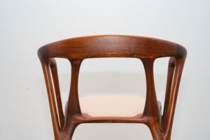 Chaise de salle à manger en bois de noyer de luxe, design italien, siège rembourré en cuir pour la maison, le restaurant, l'hôtel, OEM ODM PISANO - Product Image 3
