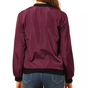 Direct Factory Supply <b>Women's</b> Professional Customizable Breathable Eco-Friendly Autumn/Winter Stand Bomber <b>Jacket</b> Custom Logo - Product Image 5