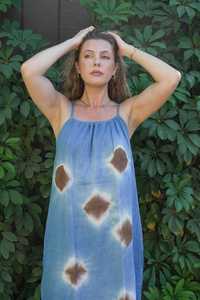 Vestido Maxi de Algodón Tie Dye para Mujer, Sin Mangas, Corte Holgado, Vestido de Verano, Estilo Boho Casual, Vestido de Playa - Product Image 3