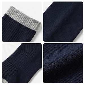 Crew <b>Socks</b> Navy Blue Breathable Running <b>Socks</b> for Adults Summer Season Knitted Spandex <b>Polyester</b> Material - Product Image 4