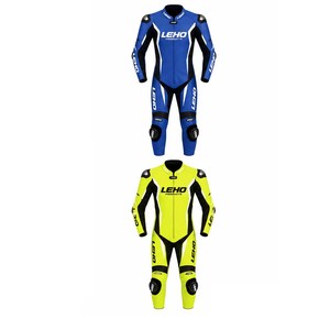 Traje de Motociclismo de Cuero de Manga Larga para Hombre LEHO, Transpirable, con Estampado por Transferencia de Calor, Negro y Blanco, de una Pieza - Product Image 5