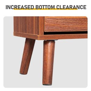 Meuble à chaussures en rotin à 1 tiroir avec 2 tiroirs rabattables 54*24*110cm en panneaux de particules marron - Product Image 4