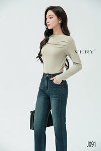 Pantalones vaqueros ajustados de pierna recta de estilo Vintage de cintura alta para mujer Pantalones tejidos formales de patrón sólido para la vida informal de primavera - Product Image 4