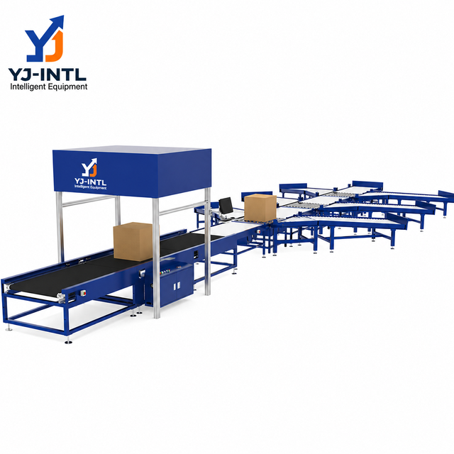 YJ-INTL Automatic DWS Machine for Parcel Dimensioning Weighing Scanning Sorting 3000 Pieces/Hour Capacity Logistics Stainless