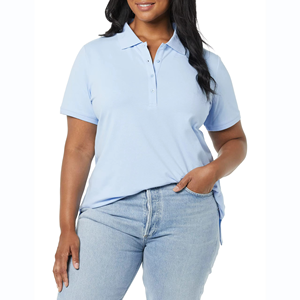 Camisetas Polo Modernas para Mujer, Manga Corta, Tejido Acanalado, Corte Ajustado, Estilo Urbano, Color Sólido - Product Image 6