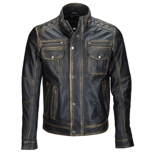 Chaqueta de Invierno 2026, Nuevo Diseño de Moda, Estilo Clásico para Motociclistas, Cuello Alto, Cuero Sintético PU, para Hombre/Mujer - Product Image 4